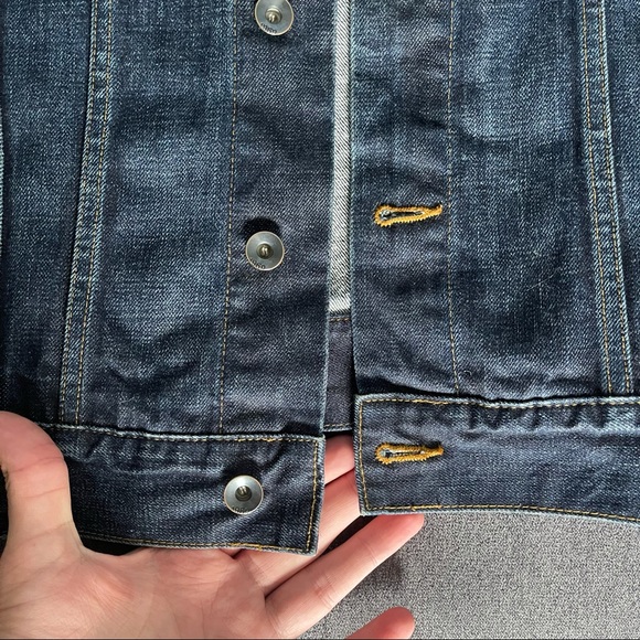 Gap Repurposed denim jacket with Faux Fur Check - Picture 9 of 11